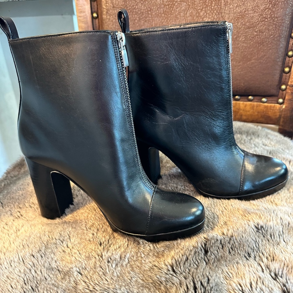 Zara Black Heeled Boots - Picture 5 of 8